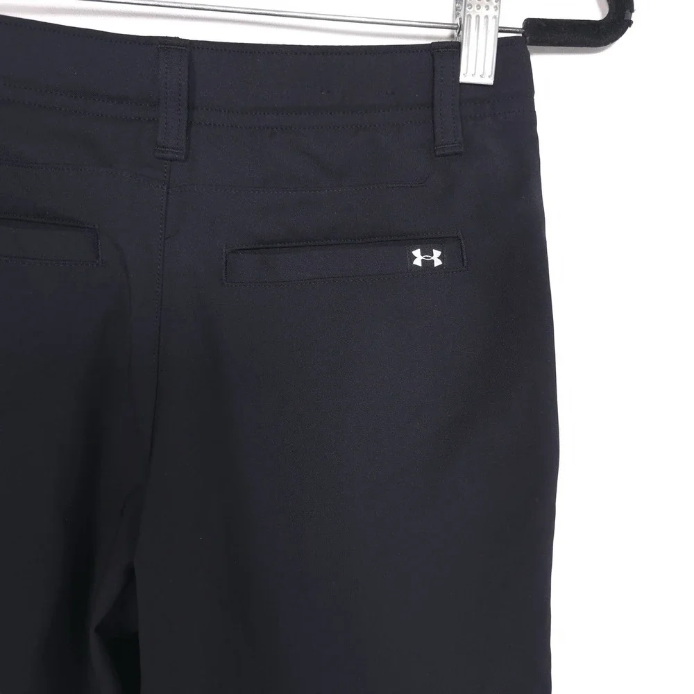 Under Armour Boys Black Pants YM‎ Youth Medium Athletic Golf Matchplay 1361772